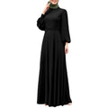 S-XXL Muslim Festival Party Sunskirt Kaftan Muslim Dress Spring Long Sleeve Super Long Gown Abaya