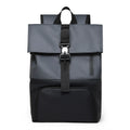 Water Proof Plain Blue Expandable Multipurpose Slim Light Weight Luxury Business Laptop Roll Top Back Pack