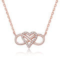 POLIVA Beautiful Fashionable 925 Sterling Silver Necklaces Infinity Love Rose Pendant Necklace for Women