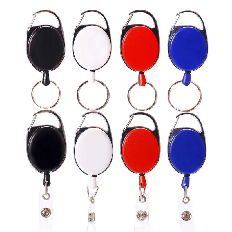 Retractable Carabiner Reel Clip Retractable ID Badge Clips and Holders with Retractable Feature