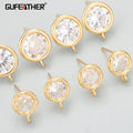 MD52  6pcs/lotjewelry Accessories18k Gold Rhodium Platedcopperzirconshand Madecharmsdiy Earringsmaking Findings