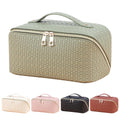 Large Storage Portable PU Leather Travel Makeup Bag Fashionable Water-Resistant Cosmetic Case Organizer Fashionable Shopping Bag