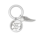 Stainless Steel Key Chain Custom Logo Best Friends Not Sister by Blood but Sister by Heart Key Chains Friendship Key Rings