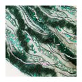 Wholesale African Green Bridal Lace Fabric Mesh Embroidery Sequin Chenille Embroidery Fabric for Wedding Evening Dress