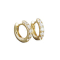 Rainbowking Fine Jewelry Earrings Light Luxury S925 Silver Heavy Metal Style Gold Plated Colored Zirconia Ins Personality Design