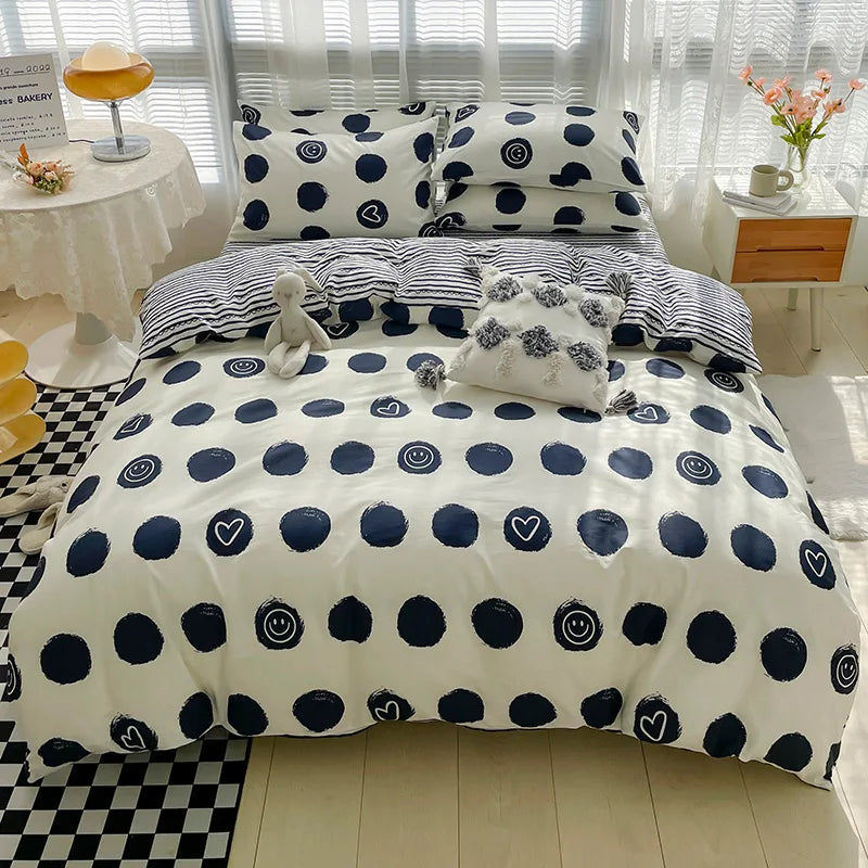 100% Polyester 3d Printed Microfiber Fabric Bedsheet Set Reactive Bedding Set