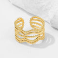 Beimai OEM Hollow Adjustable Stainless Steel Women Rings
