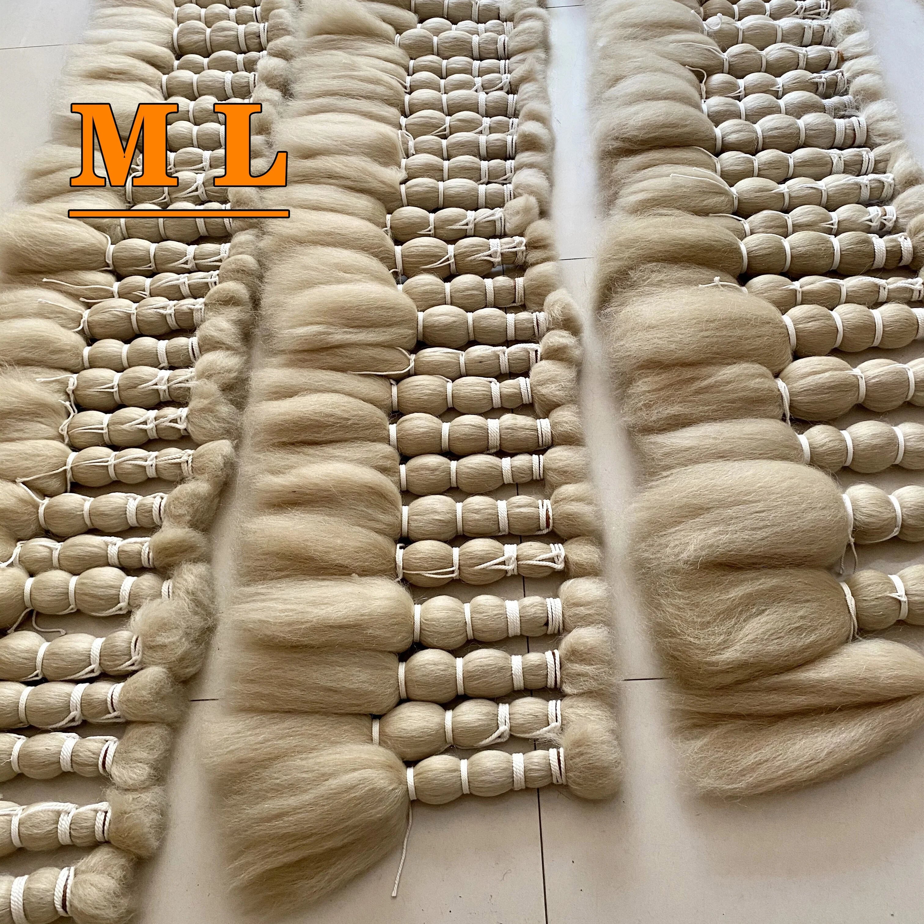 2026 Unprocessed Yak Hair Bundles 100% Yak Tail Hair Natural White Color 20''-22''