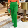 Elegant Clothes High Waist Suit Pants for Women Cool Pants Casual Fashion Pants Straight Wide Leg Trousers