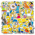 50Pcs Funny Simpsons Anime Sticker for Children Kids Notebook Table Laptop Luggage Skateboard Car Bike Decor Stickers