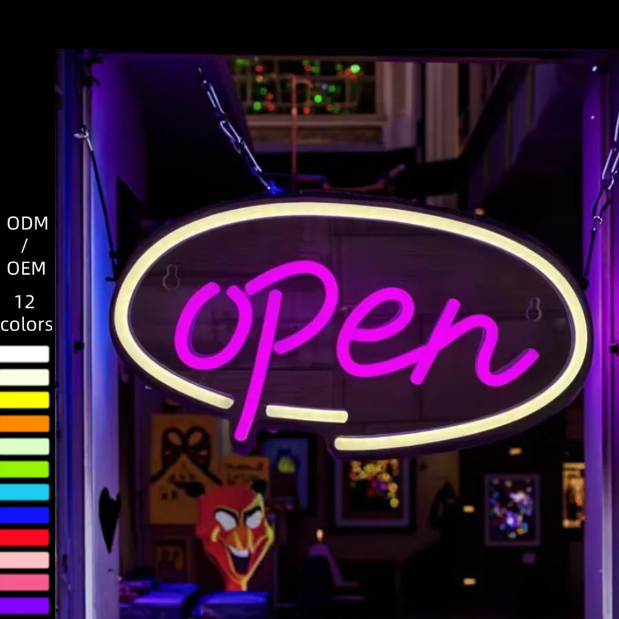 Dropshipping Custom LED Light Logo Neon Sign PVC/Acrylic Flex Feature for Business Store Outdoor Advertising Available Red Blue