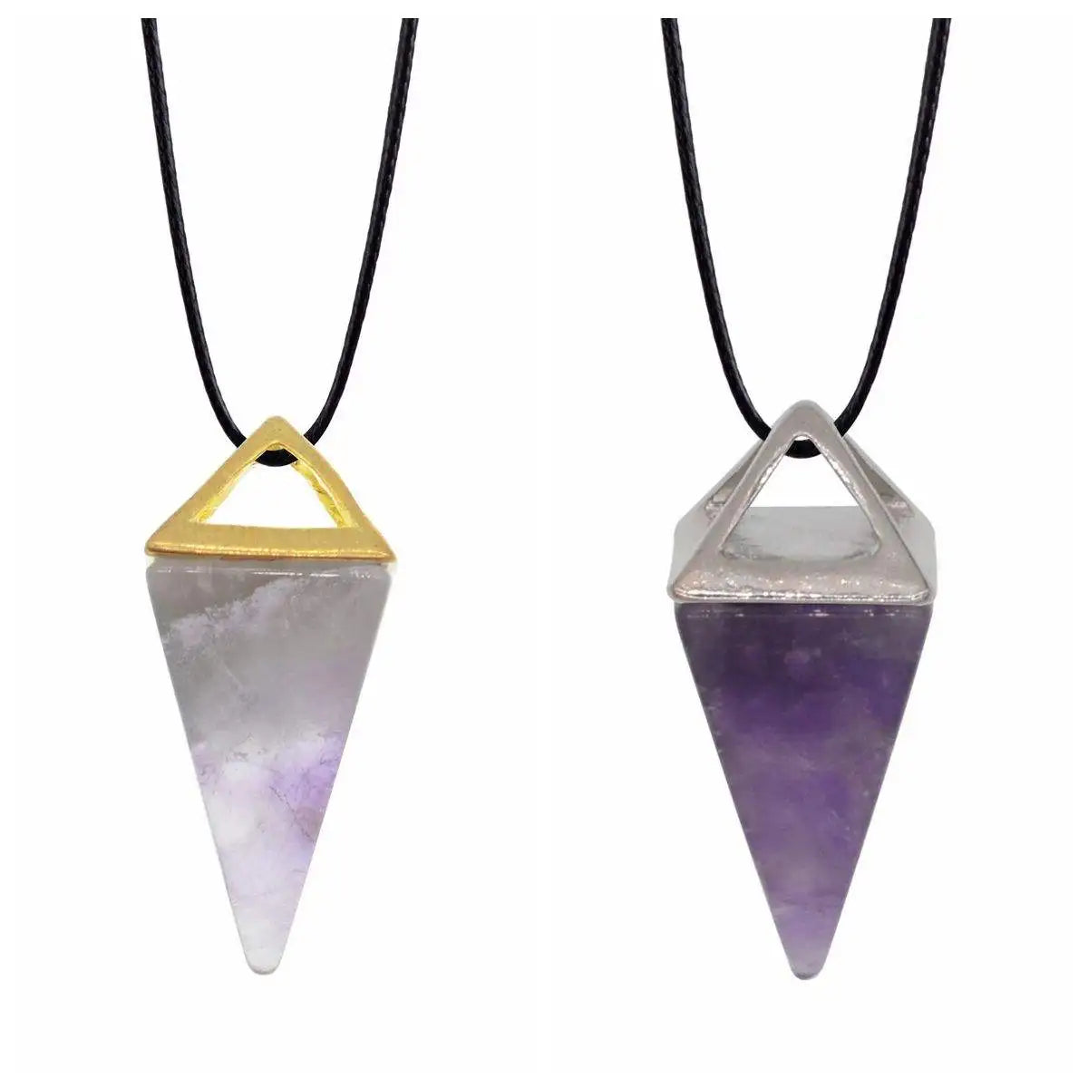 Best Sell Wholesale Natural Crystal Quartz Triangle Pyramid Pendant Gemstone for Necklace Keychain Earrings Making Gift
