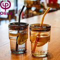 High-Value Female Ins Style Single Filter Coffee Glass Straw Cup with Water and Lid Premium Drinkware