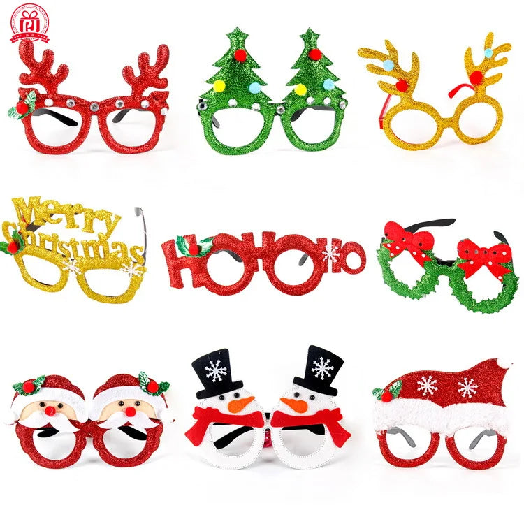 Wholesale New Christmas Decorative Glasses for Adults and Children Christmas Gifts Holiday Supplies Christmas Party Glass Frame