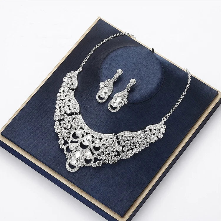 Shiny and Sparkly Crystal Turkish Jewelry Sets for Women Jewelry Accessories