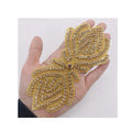 Handmade Rhinestone Applique Patches  Iron on for Wedding Bridal Dress Belt Motif