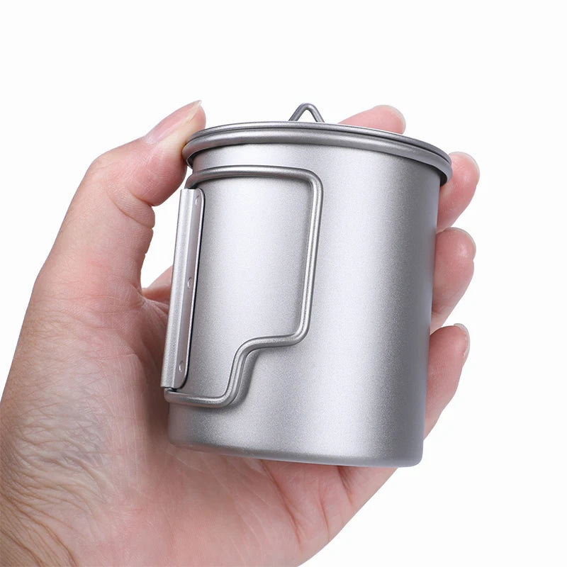 Outdoor Camping Cup Titanium Small Cup Tableware 200ml Travel Cups Drinking Coffee Mug