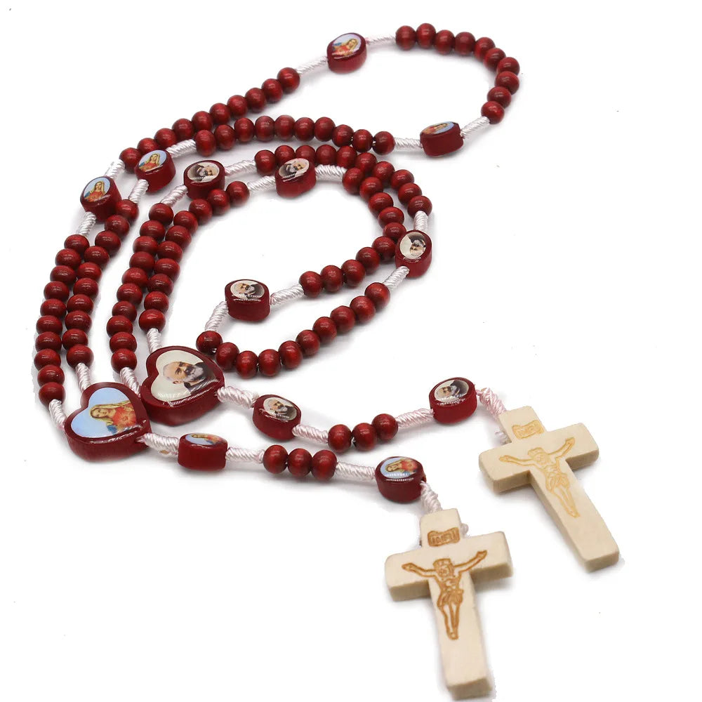2025 Crystal Wholesale Cheap Wooden Beads for Rosary Prayer Necklace Crucifix for Rosary