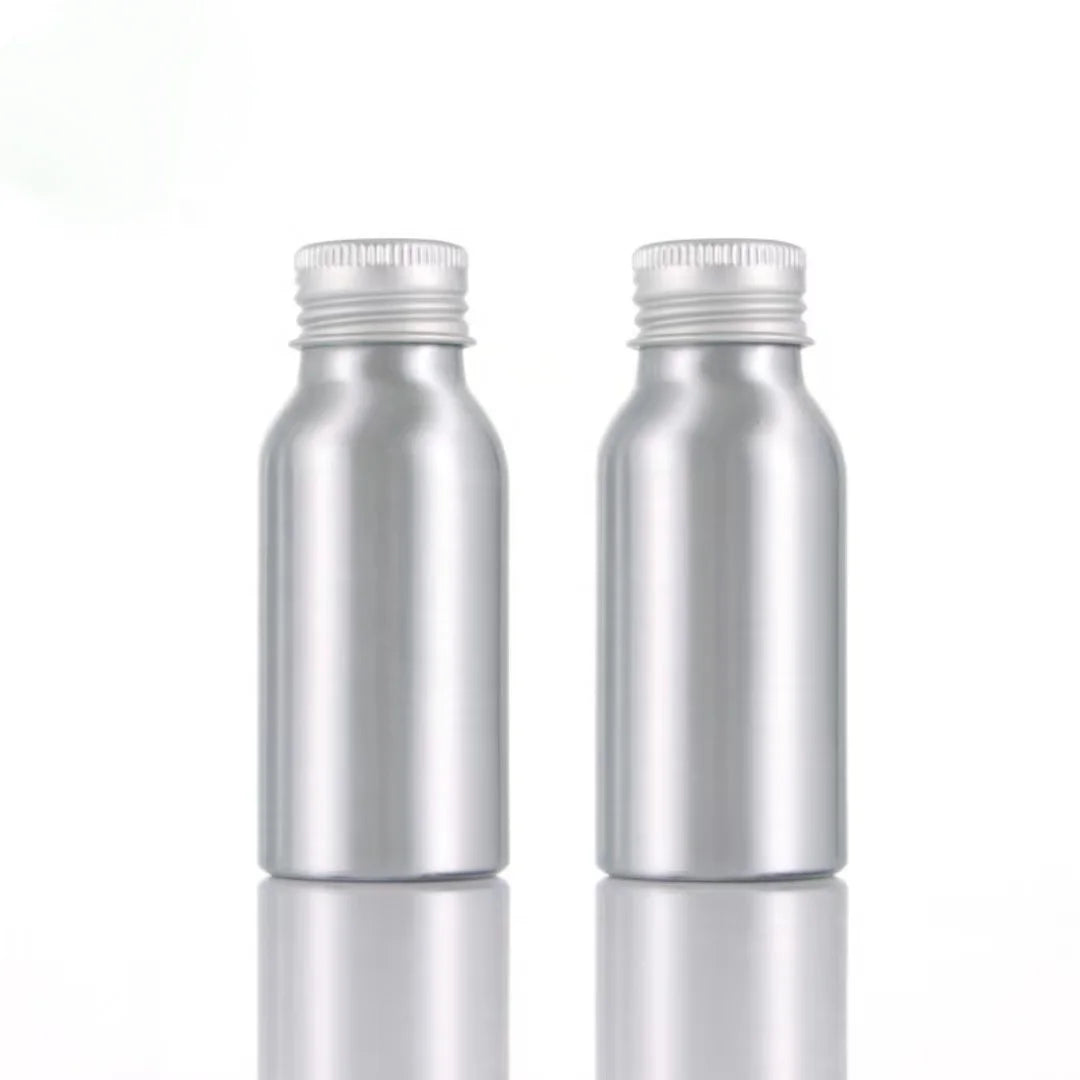 High Quality Custom 8oz 500ml Aluminum Perfume Decant Bottle Recyclable Material Thread Cover for Skin Care Loose Powder