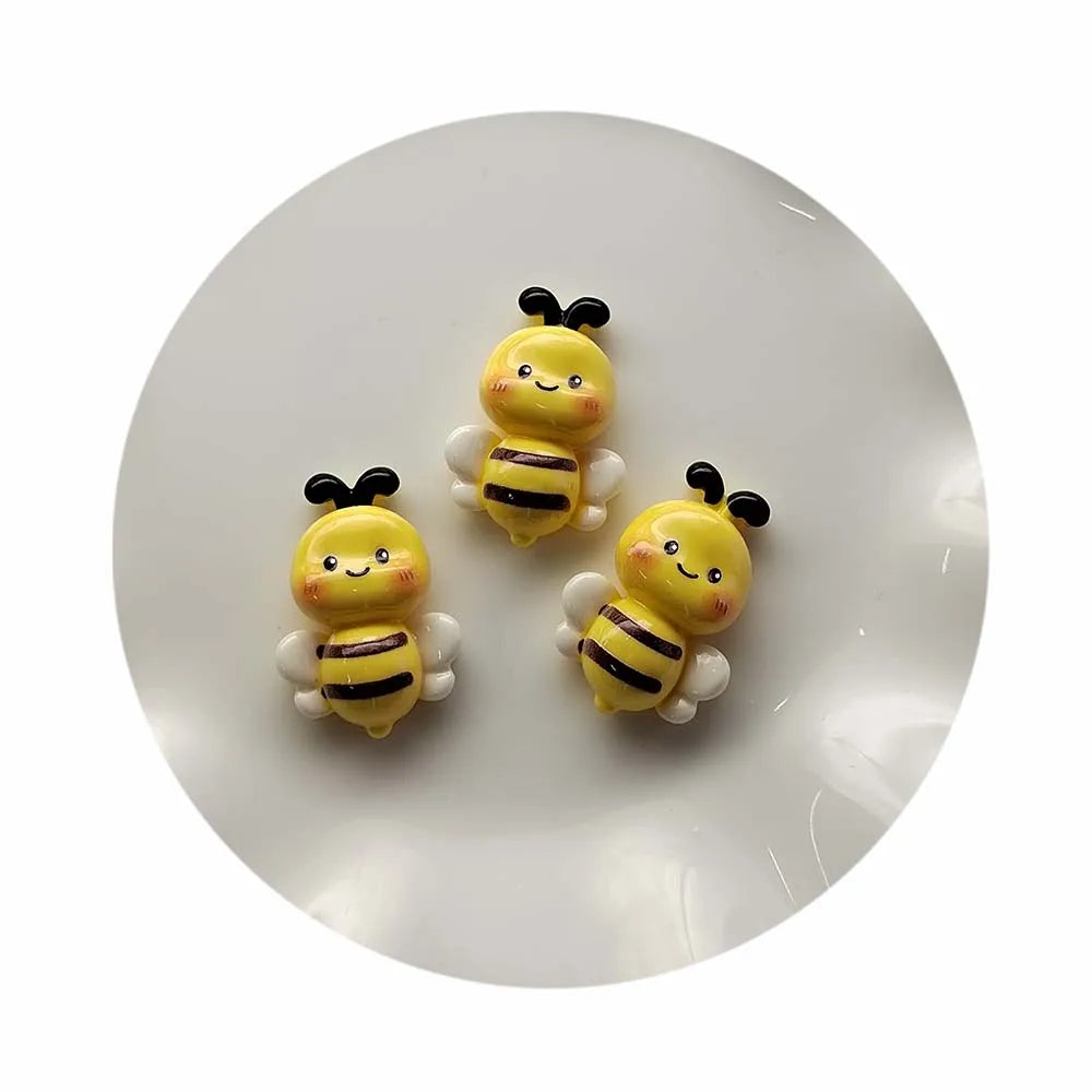 Flatback Resin Cartoon Bee Cabochon for Scrapbooking DIY Cake Decor Crafts Accessories