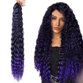 Synthetic Deep Hair Bulk Crochet Braids Deep Wave Synthetic Braiding Hari Extensions 32 Inch Deep Twist Braiding Hair