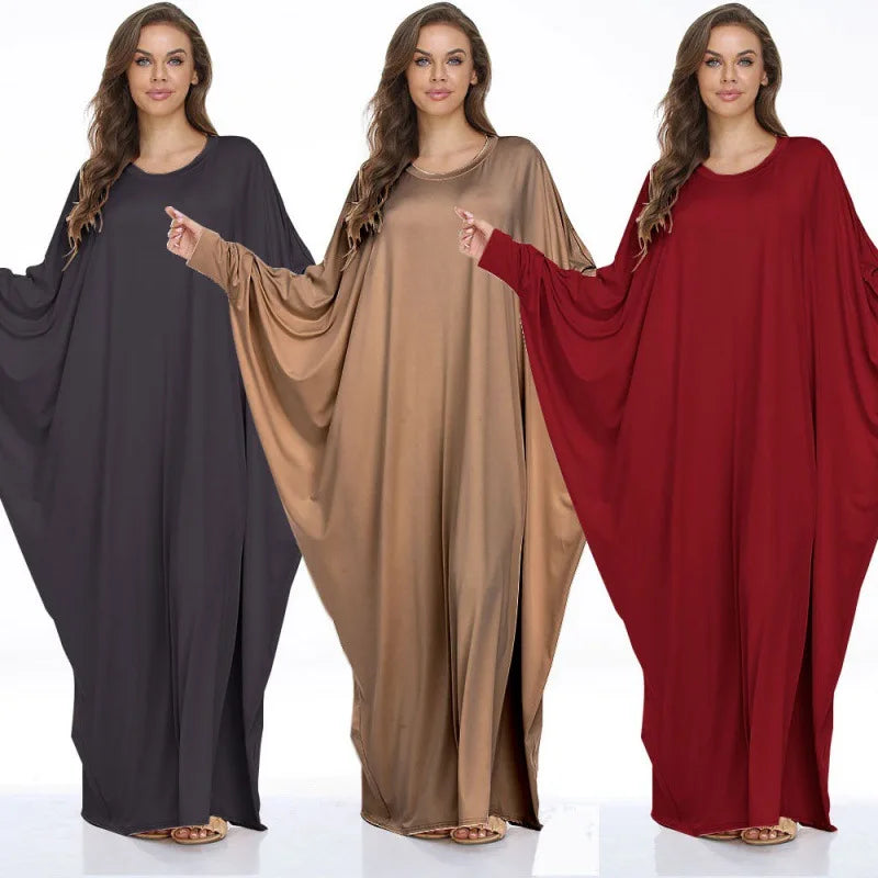 Muslim Robe Plus Size Women's Clothing Long Woven Islamic Women Dress