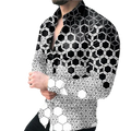 High Quality Polyester Men's Casual Streetwear Shirt Print Pattern Top Competitive Wholesale Price Summer Work Fashion Design