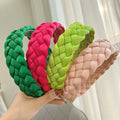 Headbands Women Hair Head  Braided Head Band Twist Hairbands for Girls Black Pink Gray White