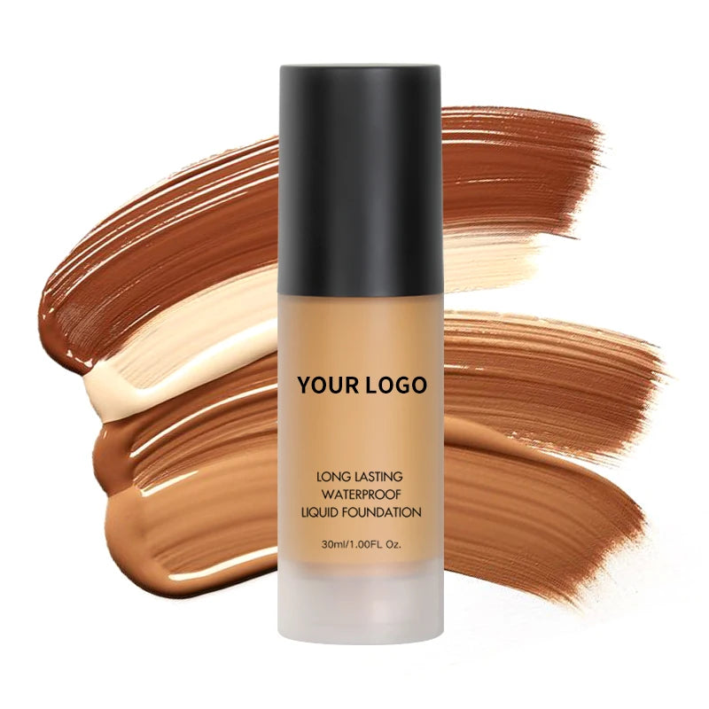Private Label 69 Color Factory Full Coverage Matte Waterproof Vegan Bulk Custom Face Makeup Liquid Foundation for Black Skin