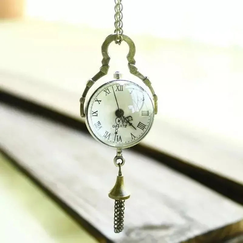 Small Size Cear Cover Crystal Ball Bronze Dia 27MM Roman Pocket Watch