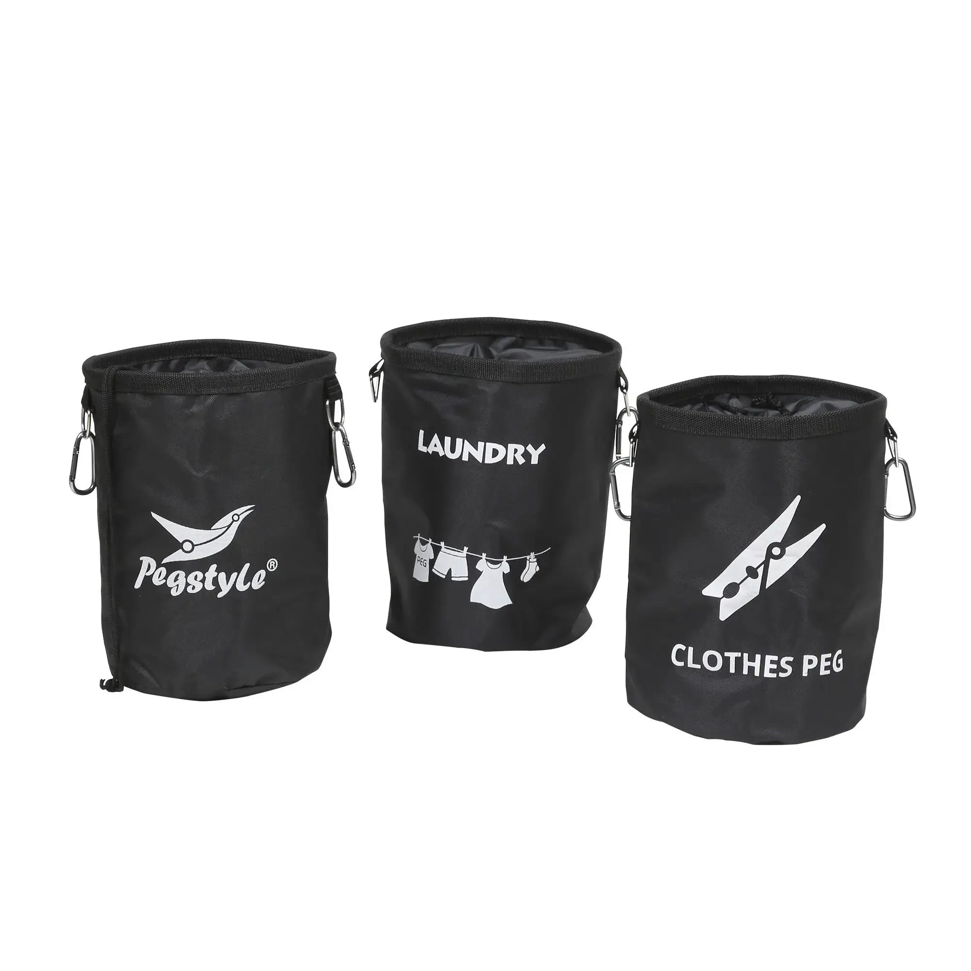 Custom 600D Oxford Waterproof Portable Storage Washing Clothes Pins Peg Bag with Hanger D-Buckle