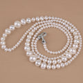 New Design Freshwater Pearl Necklace 8mm White Natural Loose Pearls with 3mm Round Shape Freshwater Pearls