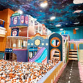 Hanlin Children's Indoor Wooden & Steel Soft Playground Equipment with Ball-Spraying Machine for Schools & Resorts