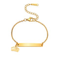 DIY Personalized Children's Bracelet Butterfly Diadema Trendy Gold Silver Color Stainless Steel Bracelet