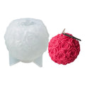 Three Dimensional Large Rose Ball Silicone Mold Rose Candle Mold Home Candle Ornaments Silicone Candle