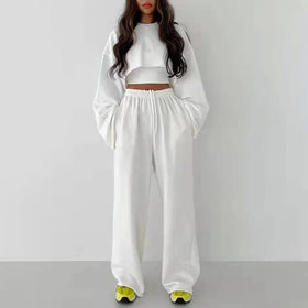 2023 Fashion Pullover Casual Sweatshirt Set Women Long Sleeve Short Women Clothes Three Piece Set
