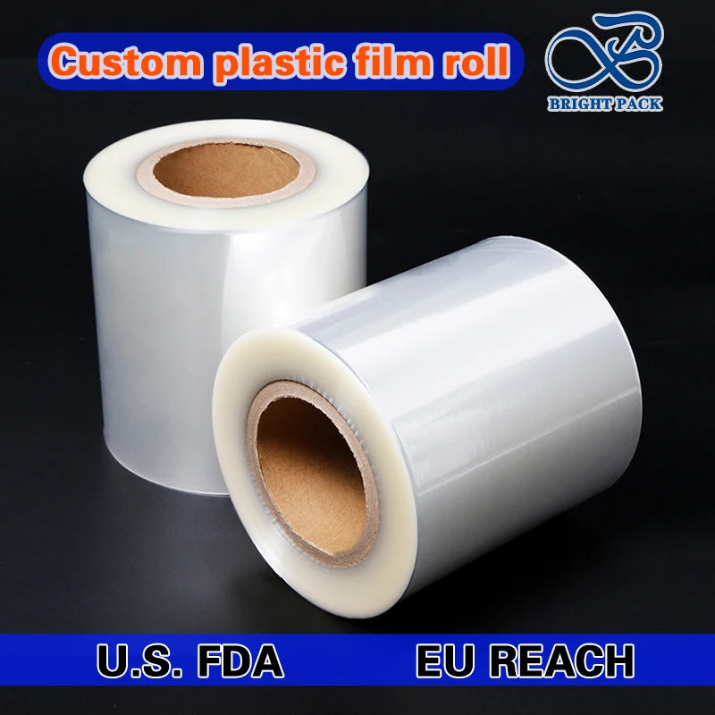 Custom Logo Printed Transparent OPP Film Roll for Automatic Packaging Machine Food Grade Moisture Proof Olive Oil Cookie Milk