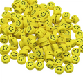 10 * 5mm100 Per Pack Yellow Smiling Face Polymer Clay Beads Children's DIY Bracelet Keychain Accessories