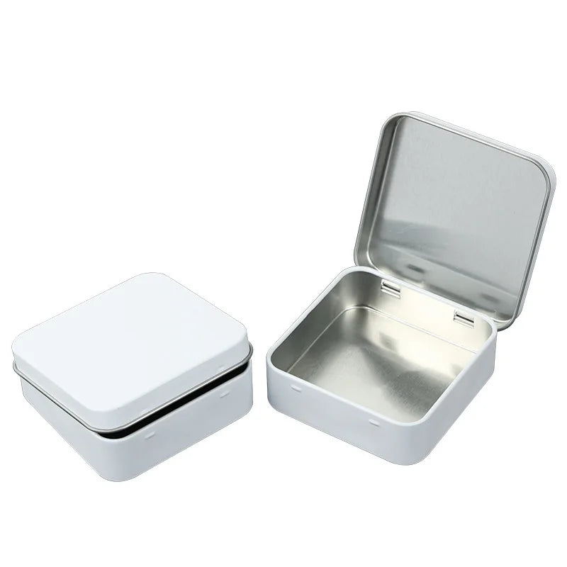 Custom Designed Square Chocolate Candy Tin Box Unique Logo Printed for Candle Craft and Sticker Storage