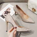 New Temperament Celebrity Thin Heel Versatile Single Shoes Design Niche Versatile Pointed Toe Women's Single Shoes