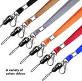 Strap Lanyard with Swivel Metal Lobster Clasp for Badge Holders Keychains OfficesStaff Students Employees Black