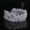 SLBRIDAL Handmade Ins Luxury Alloy Multi Crystals Rhinestones Bridal Tiara Headband Wedding Party Crown Women Queen Hair Jewelry
