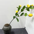 M582 Floral Faux Foliage Silk Artificial Lemon Branch Large Long Stem Artificial Flowers for Diy Kitchen Home Decorations