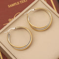 Fashion High Quality New Design Classic Vintage Geometry Stainless Steel Hoop Earring for Women E489