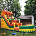 Factory Customized Large PVC Kids Slide for Adults Palm Tree Inflatable Water Slide Pool Commercial Rental Toy