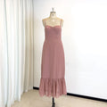 TEENYEE Charm Chiffon Maxi Peach Color Bridesmaid Dresses Pink Bridesmaid Dresses Indo Para Casamento No Cartorio