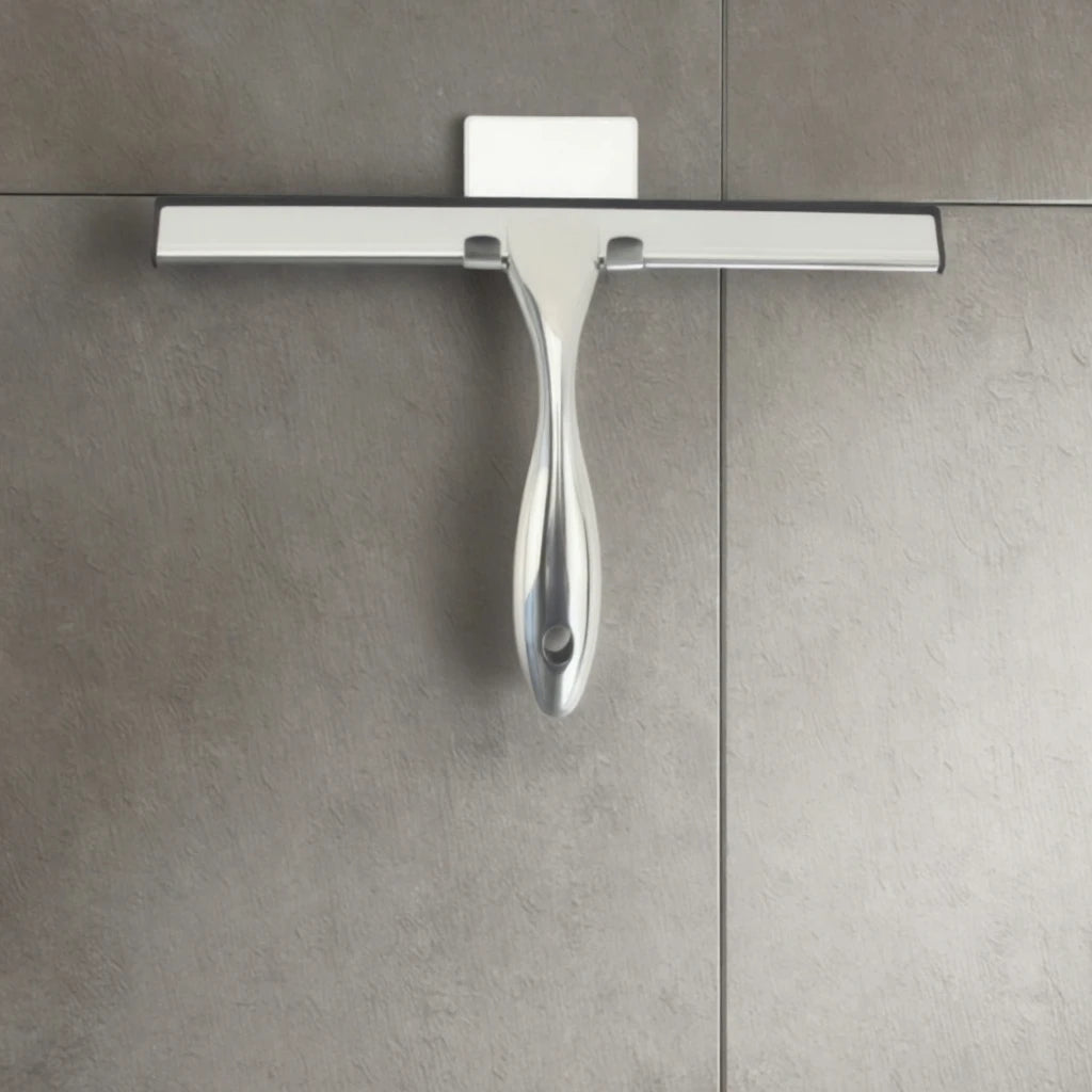 Custom Stainless Steel Silicone Squeegee Window Scraper Sustainable Functional Shower Window Cleaner with Glass Blade Wiper