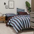 100 Organic Cotton Bedding Stripe Low Moq Reversible Duvet Cover Stripe
