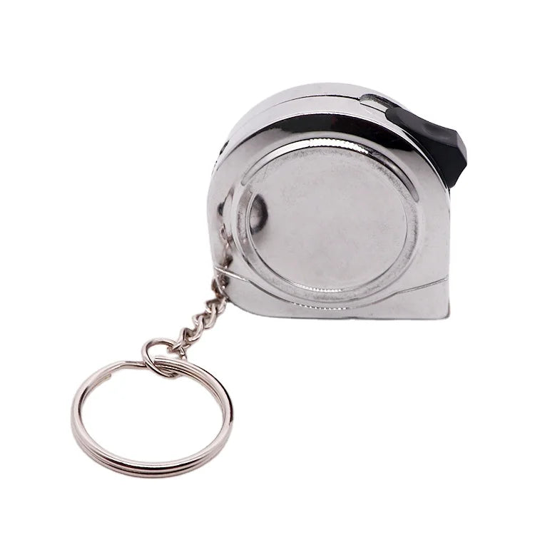 Portable Mini Metric Double-Sided Tape Measure Keychain 1m & 2m Steel ABS Plastic
