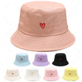 Fashionable Casual Daily Four Seasons Bucket Hat Made of Soft Cotton Breathable Wide Brim Sun Hat for Women